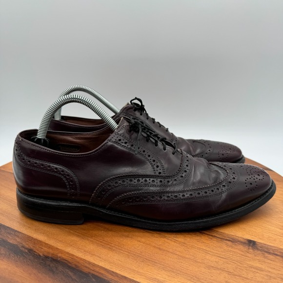 Allen Edmonds Other - Allen Edmonds Lloyd Shoes Mens 9 B Brown Leather Wingtip Oxford Dress Casual